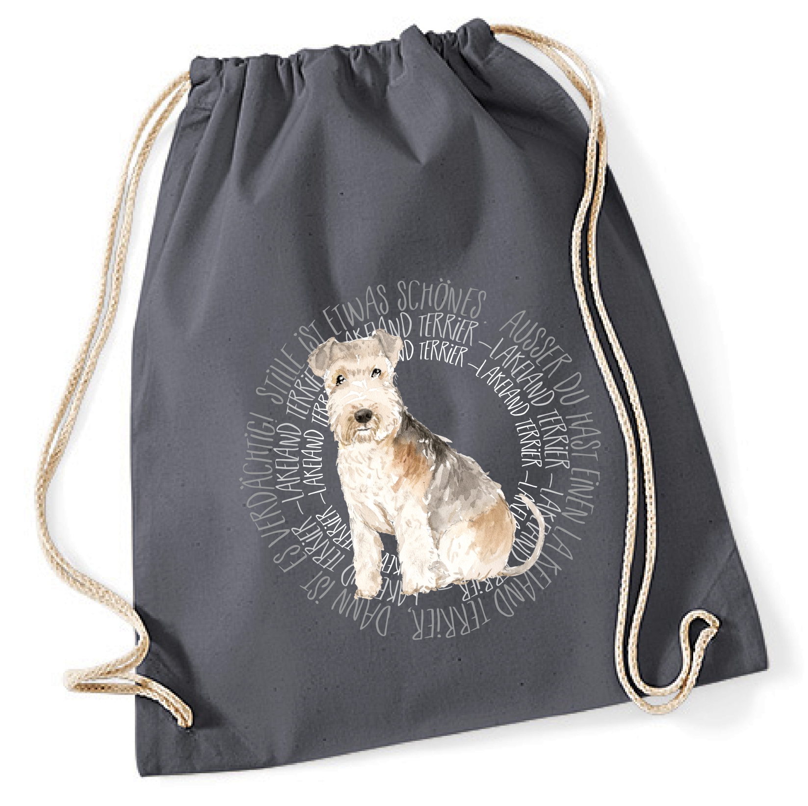 LAKELAND TERRIER TURNBEUTEL CIRCLE Watercolor by SIVIWONDER