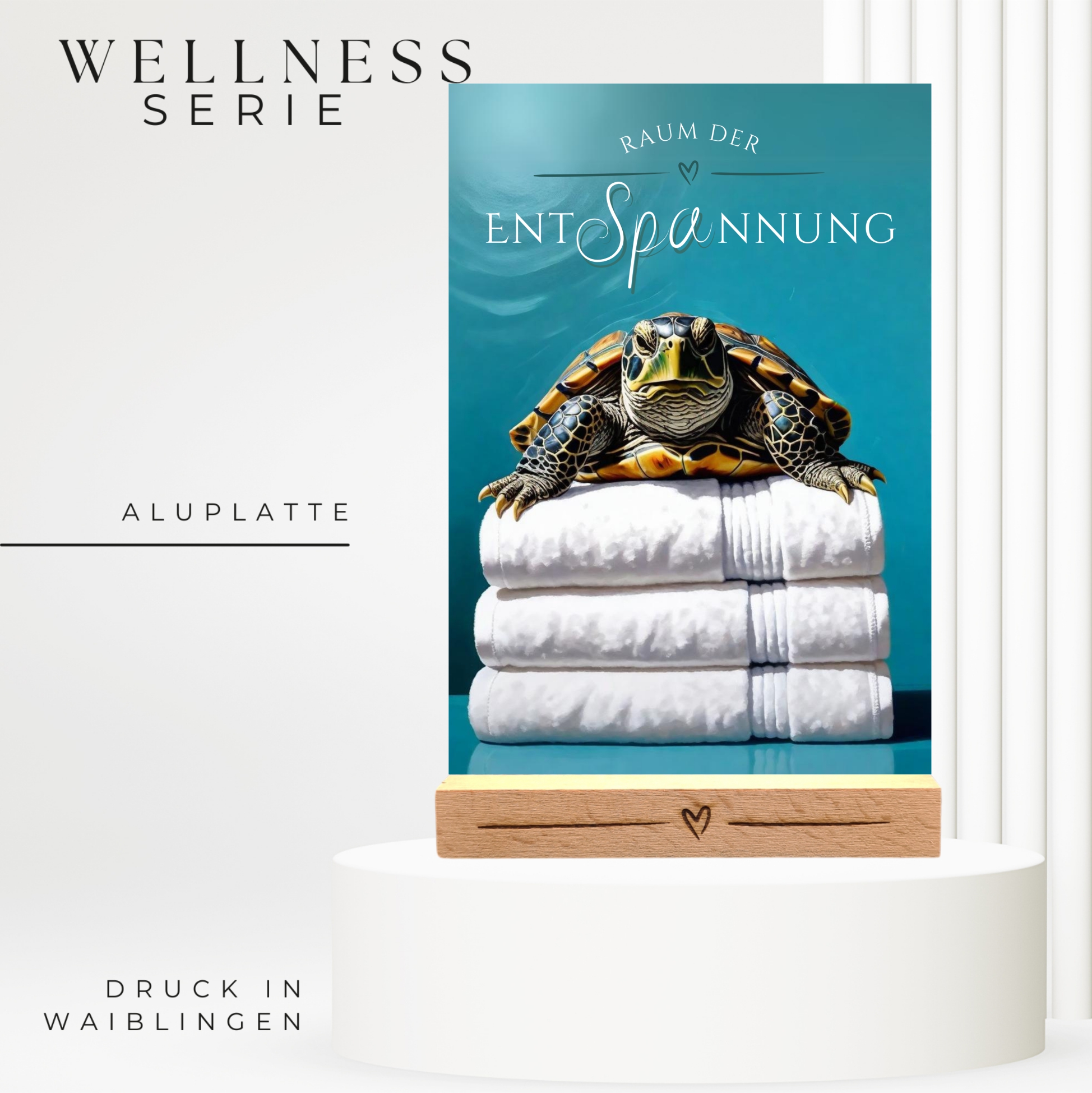 Schildkröte  Schild Wellness Handtuch Entspannung  Schild Spruch