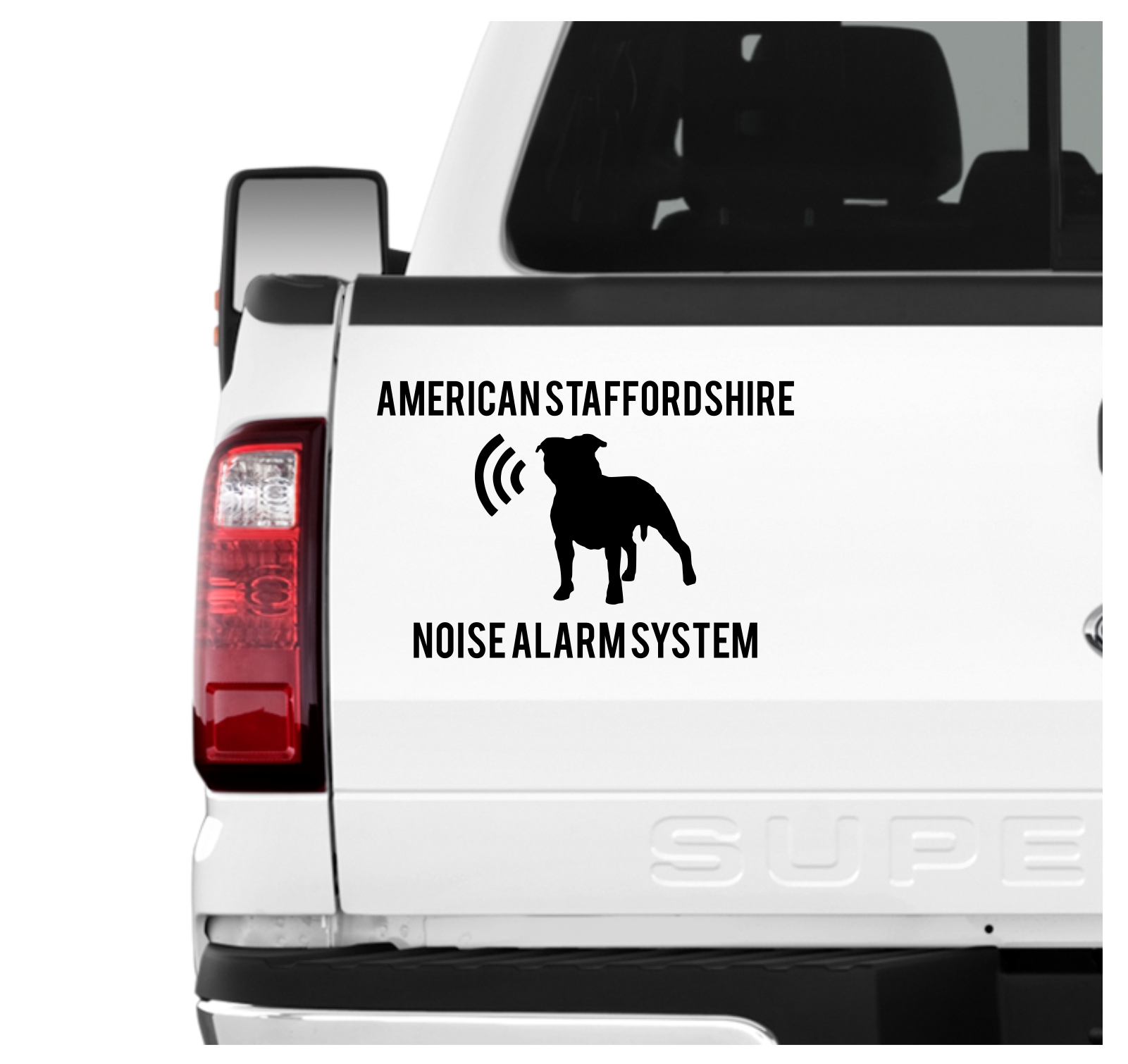 American Staffordshire Noise Alarmsystem Auto Aufkleber Hund Folie Wandtattoo Tattoo Sticker Terrier USA AmStaff Pit Bull Terrier