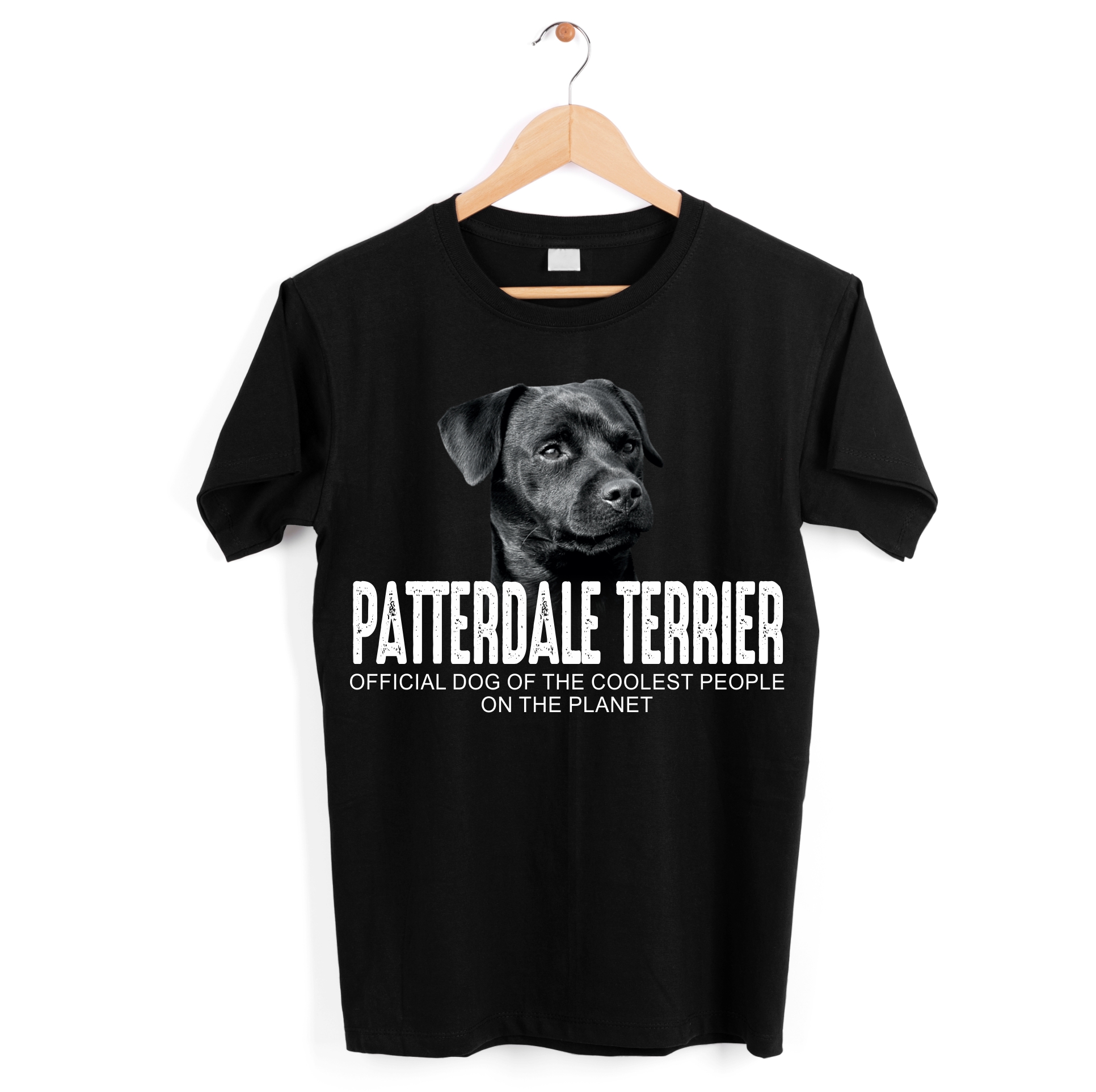 Patterdale Terrier schwarzer Dog cool Leute lustig Shirt T-Shirt Hundemotiv Siviwonder