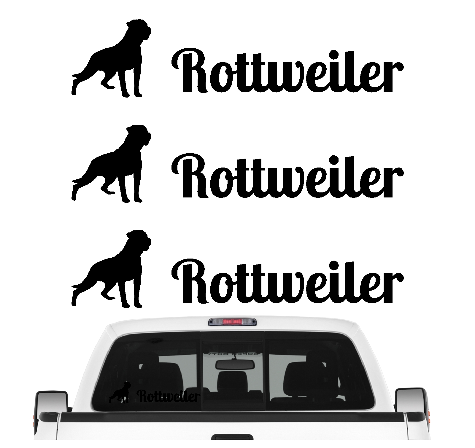 Rottweiler Rottie Rotty Rott 3er Set  AUTOAUFKLEBER Aufkleber Hunde Hundemotiv by SIVIWONDER