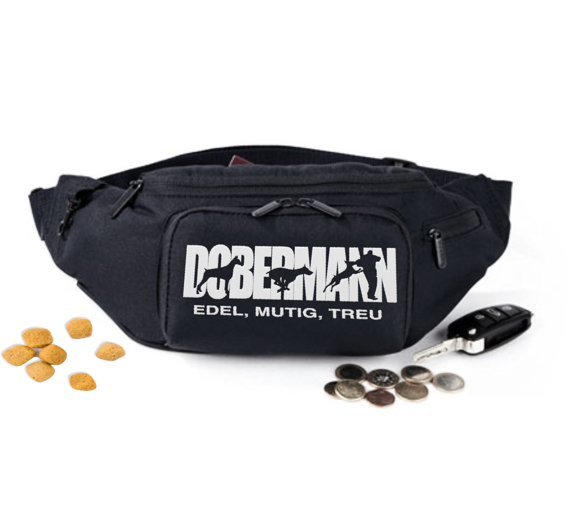 Dobermann Dobie Dog Hundesport Hundemotiv Gürteltasche Hund Stickerei