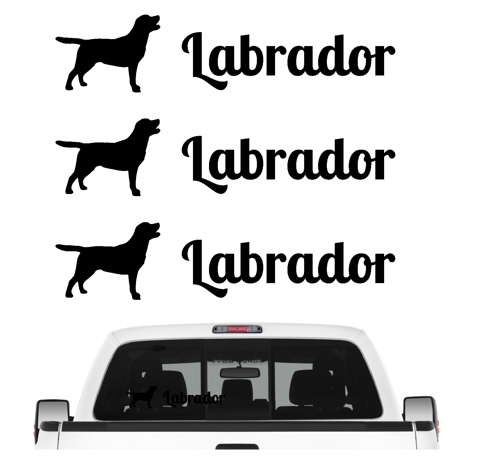 Labrador Labby Retriever Lab Labbie Dog 3er Set  AUTOAUFKLEBER Aufkleber Hunde Hundemotiv by SIVIWONDER