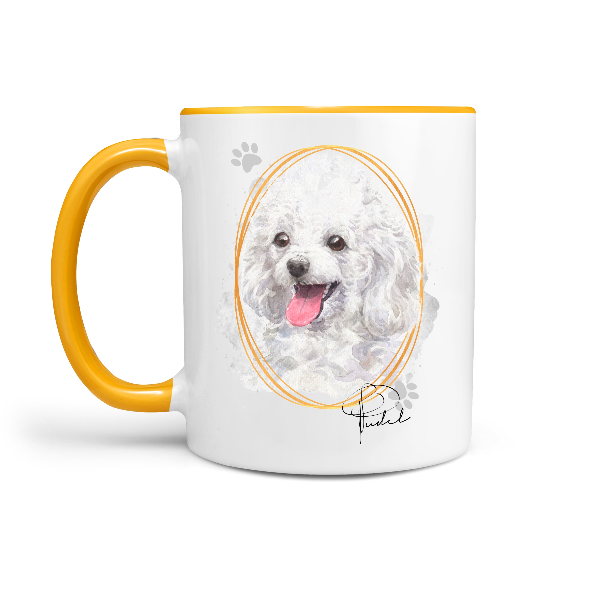 Pudel weiß Tasse SIGNATURE DOGS Hund Motiv Hundemotiv Kaffee