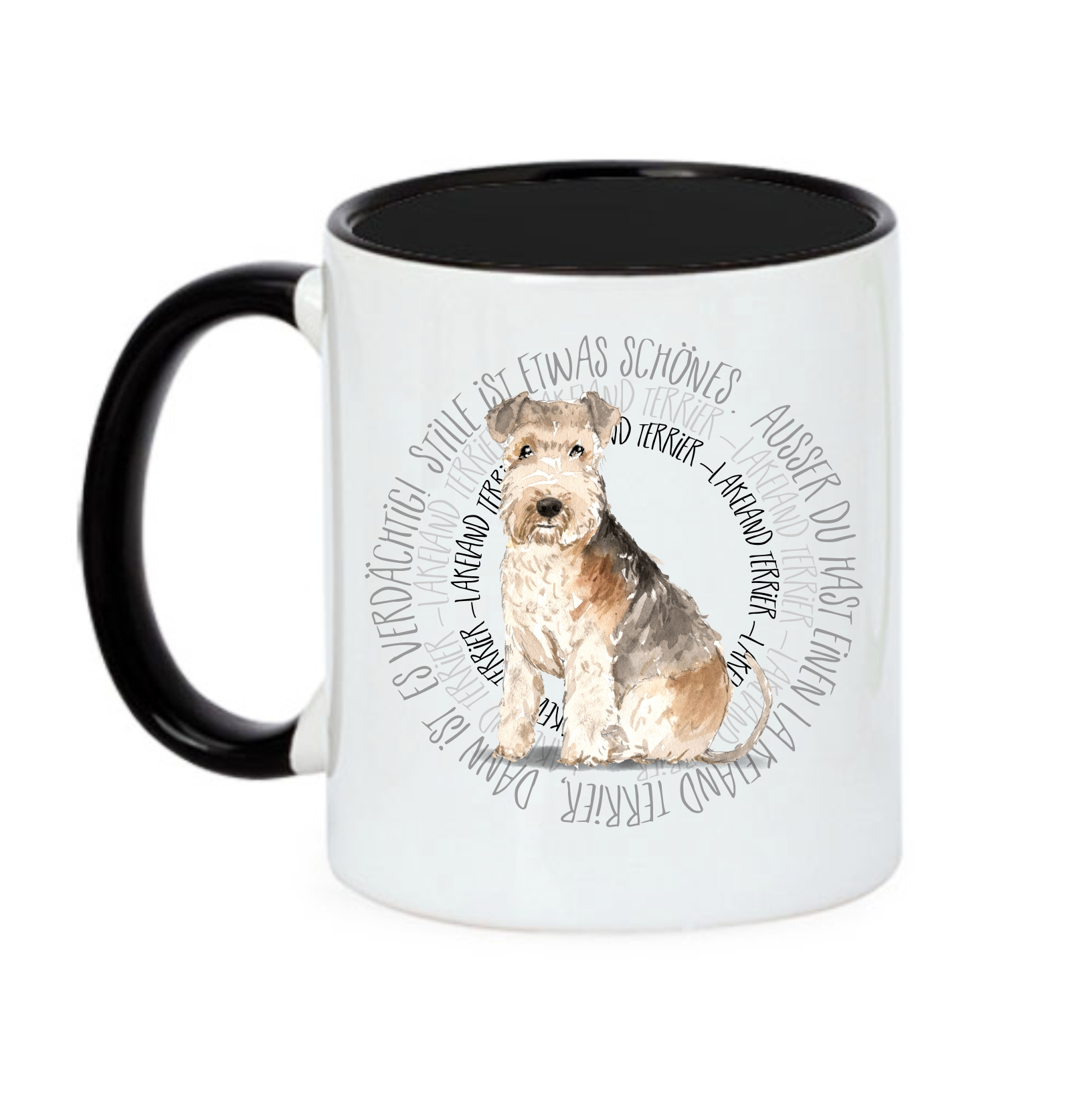 LAKELAND TERRIER TASSE CIRCLE WATERCOLOUR Motiv by SIVIWONDER
