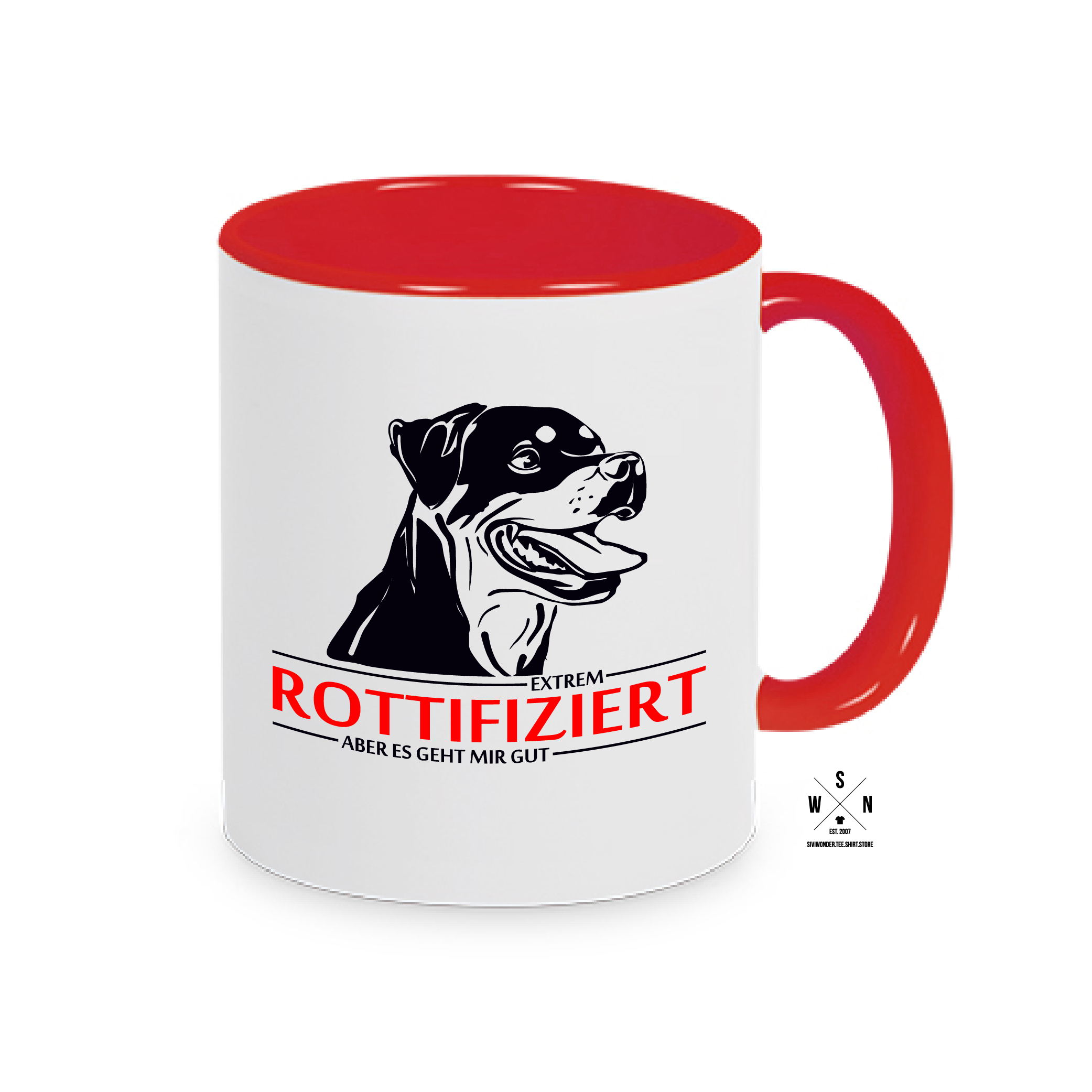 Tasse Kaffebecher INFIZIERT ROTTWEILER ROTTIFIZIERT