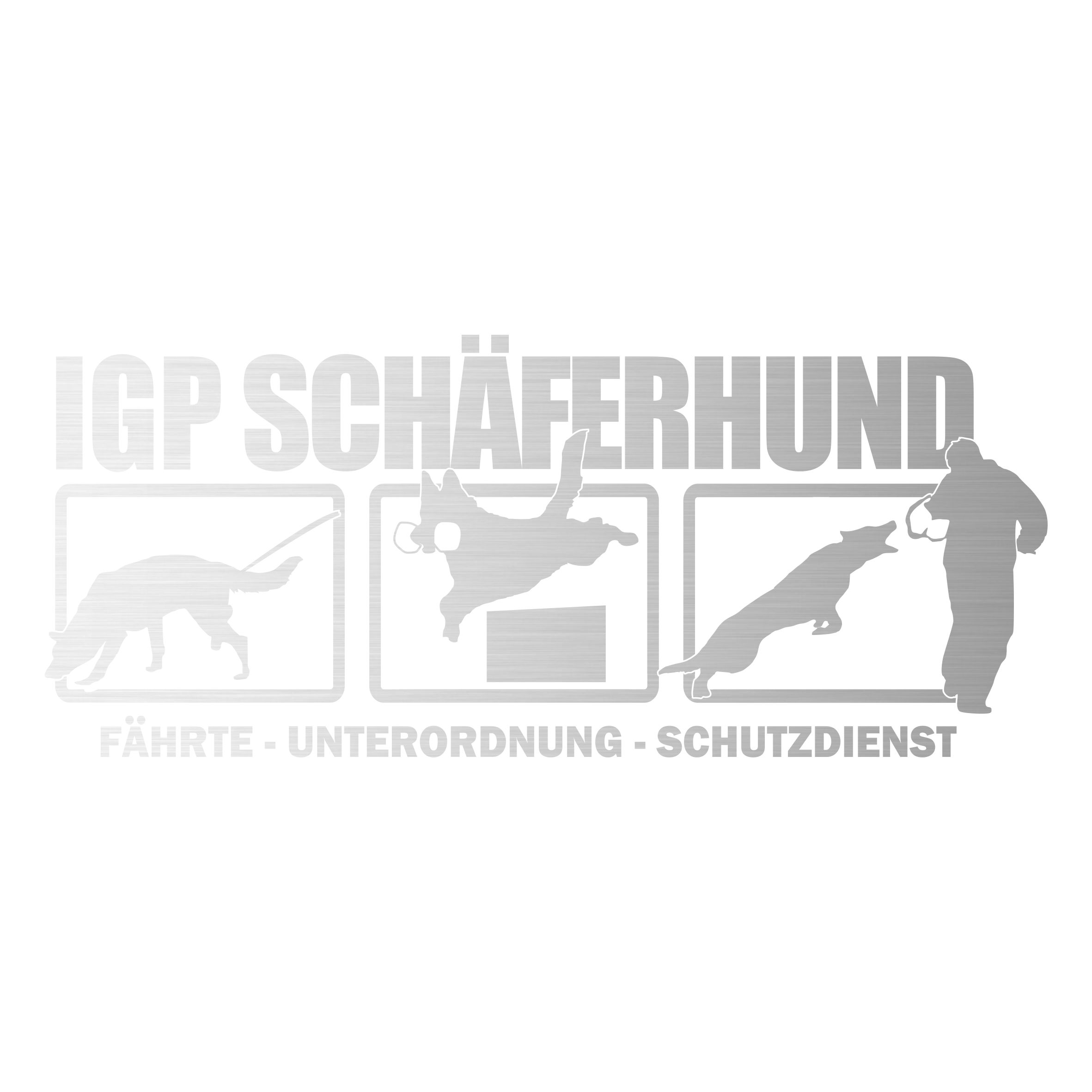 Aufkleber Hundemotiv Rasse IGP IPO Begleithund Prüfung Internationale Prüfungsordnung Gebrauchshudeprüfung Fährte Schutzdi