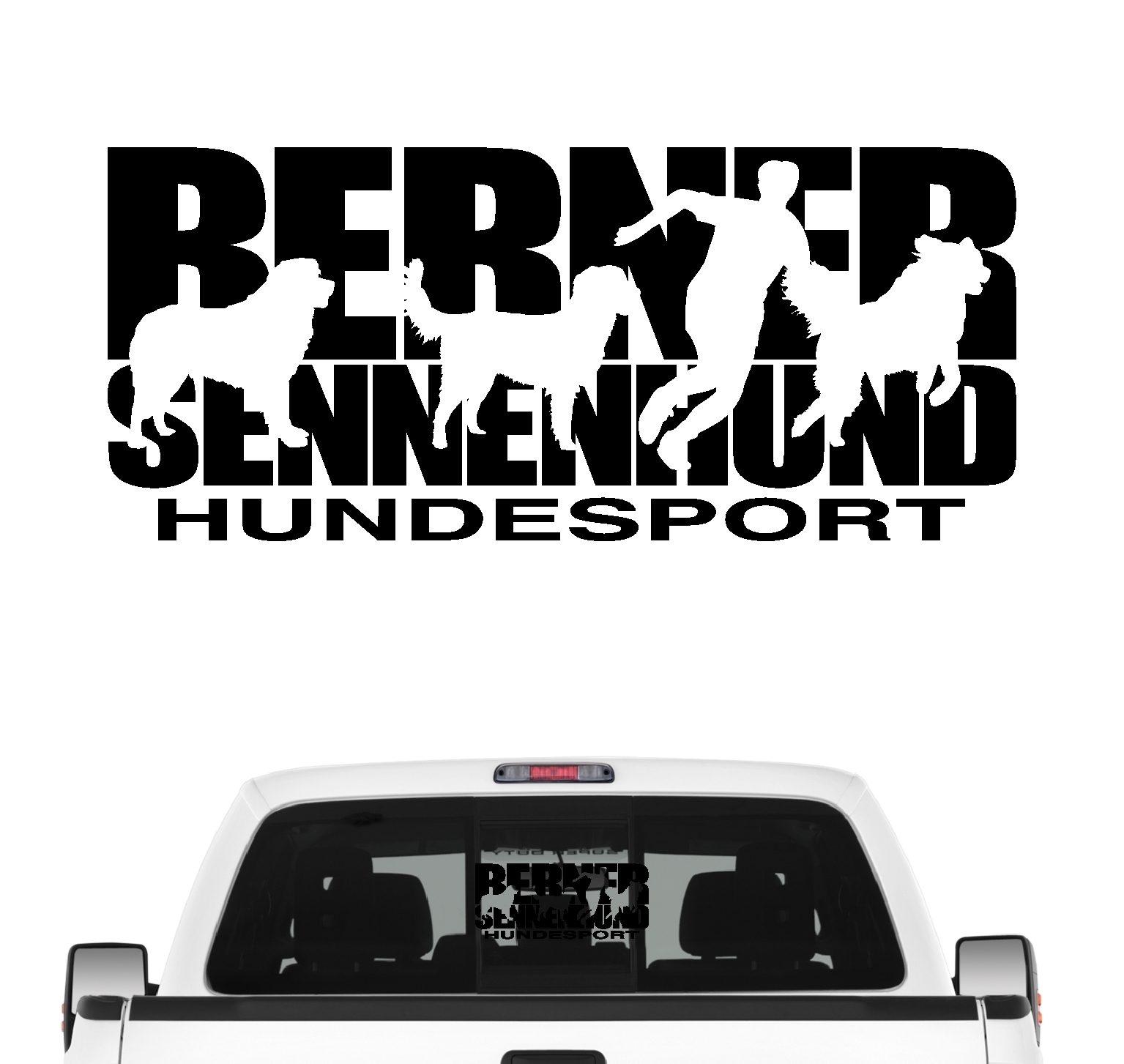 Berner Sennenhund Hundesport Autoaufkleber Hund Folie Aufkleber Bernese Mountain