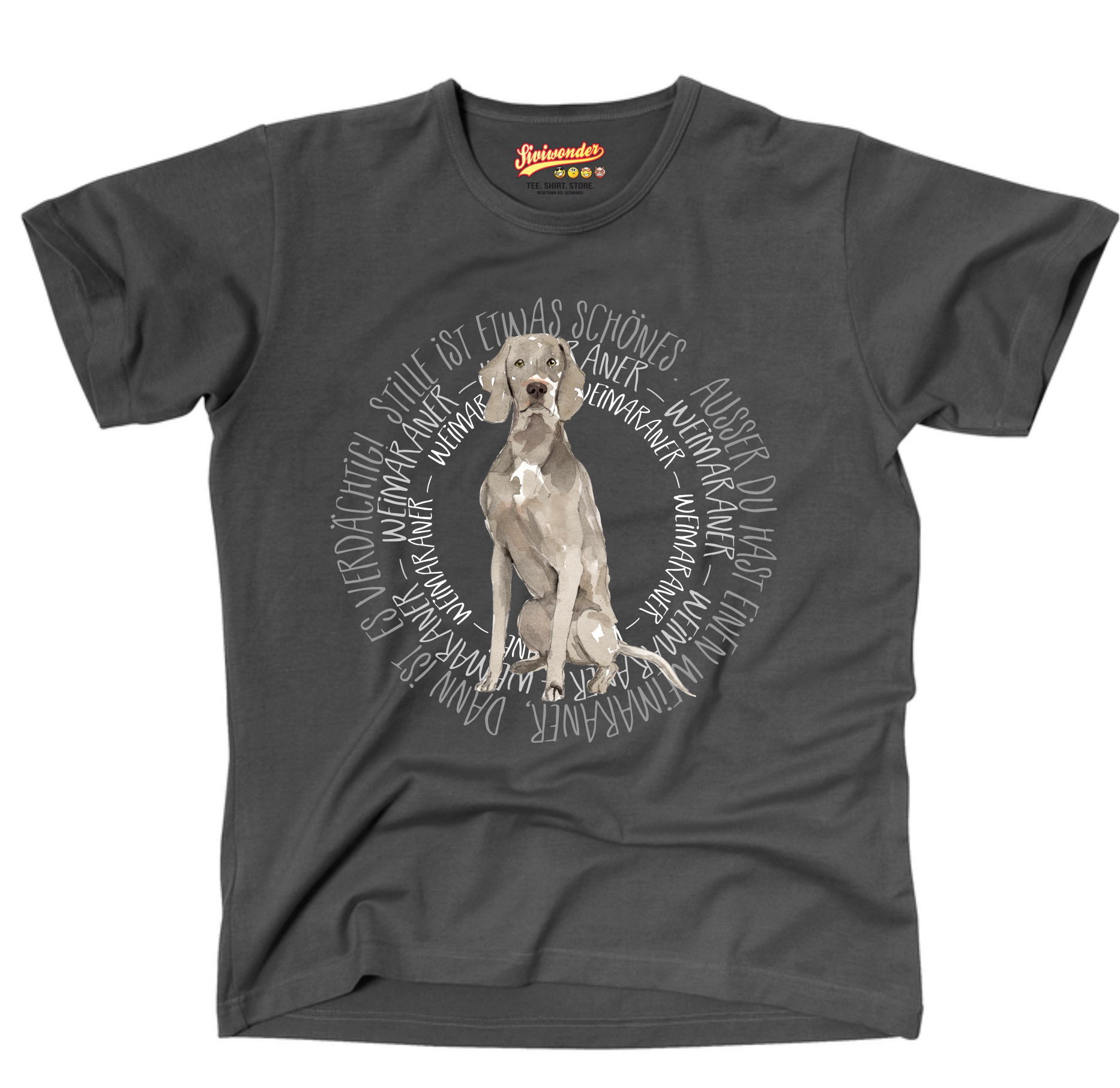 WEIMARANER UNISEX T-SHIRT CIRCLE Watercolor by SIVIWONDER