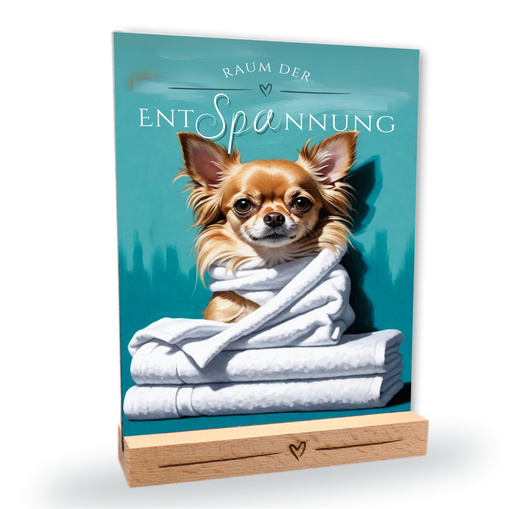 Hundeschild Deko Badezimmer Wellness  Chihuahua Chi Schild Spruch