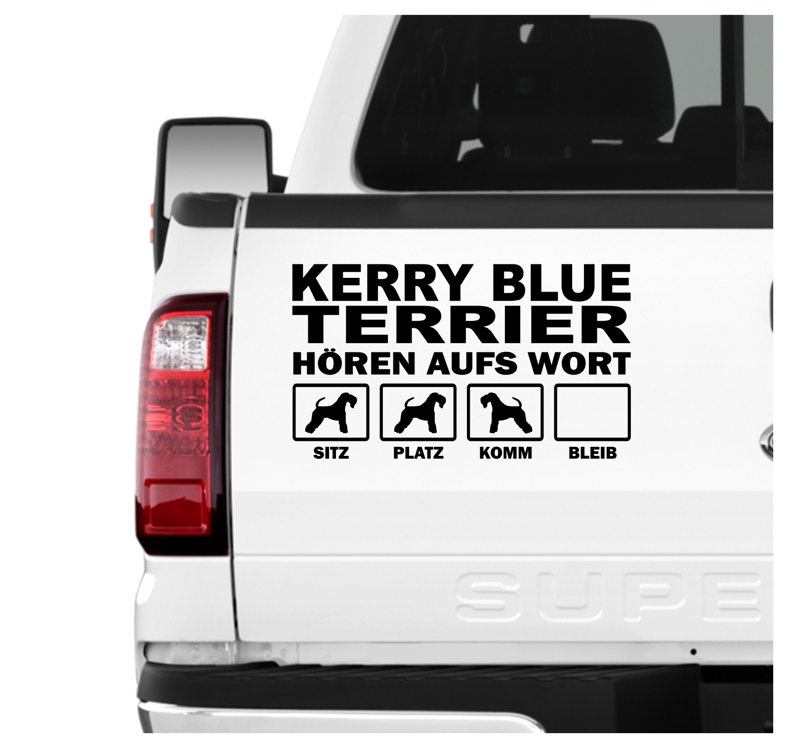 Kerry Blue Terrier Irish Hört aufs Wort Hunde Aufkleber Sticker Autoaufkleber Wandtattoo Tattoo