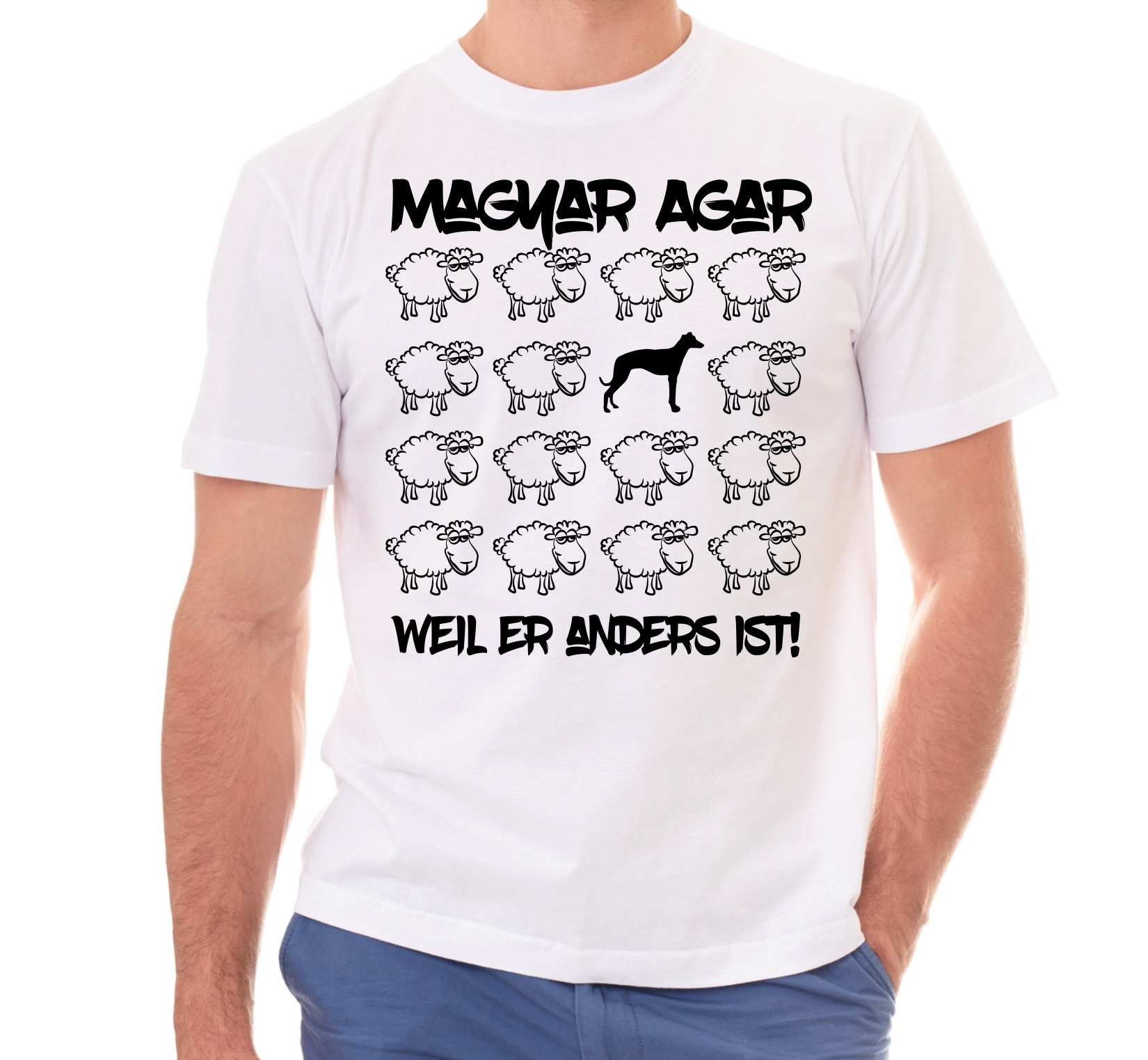 MAGYAR AGAR UNISEX T-SHIRT BLACK SHEEP by SIVIWONDER