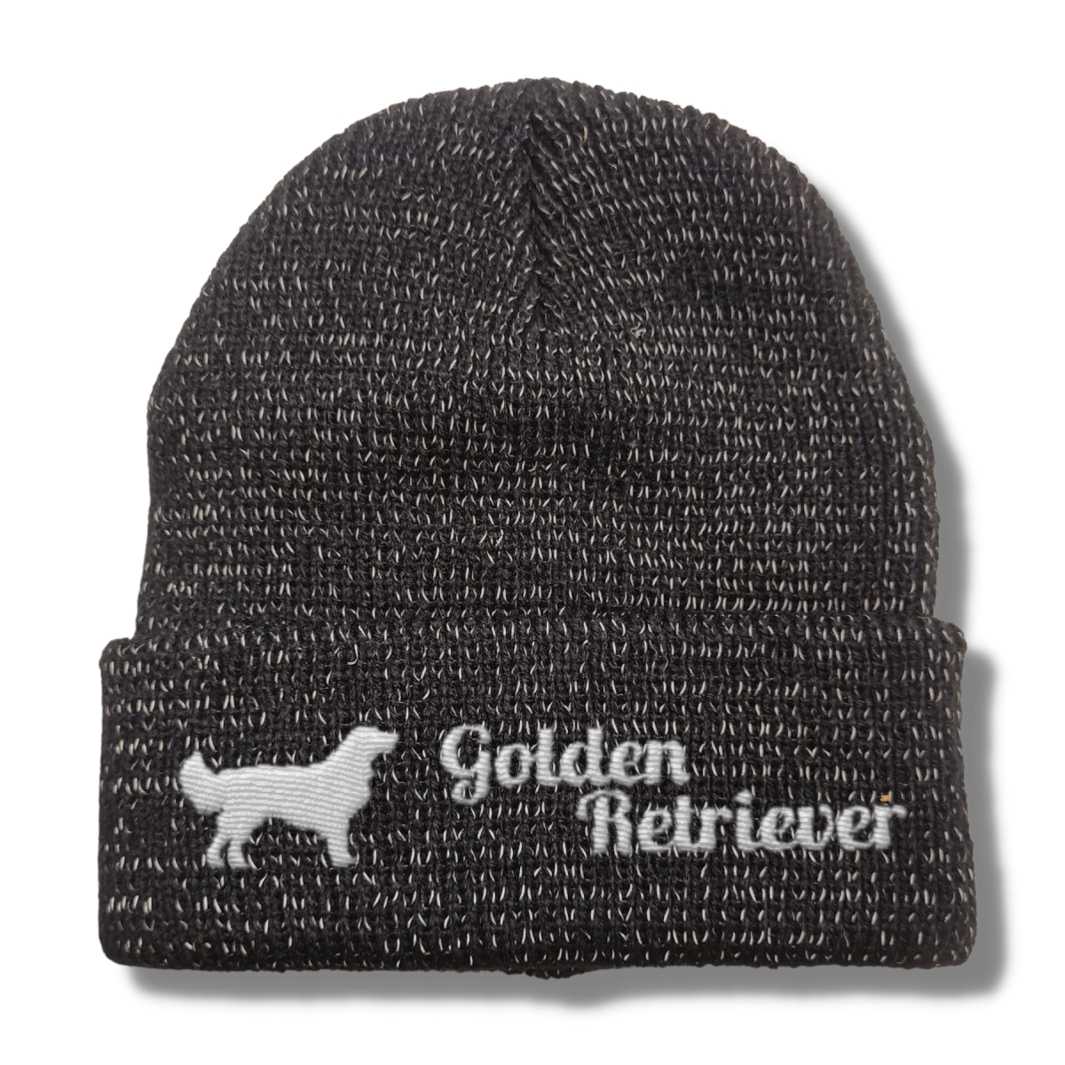Golden Retriever reflektierende Mütze Stickerei Hund Winter Strickmütze reflex Beanie warm