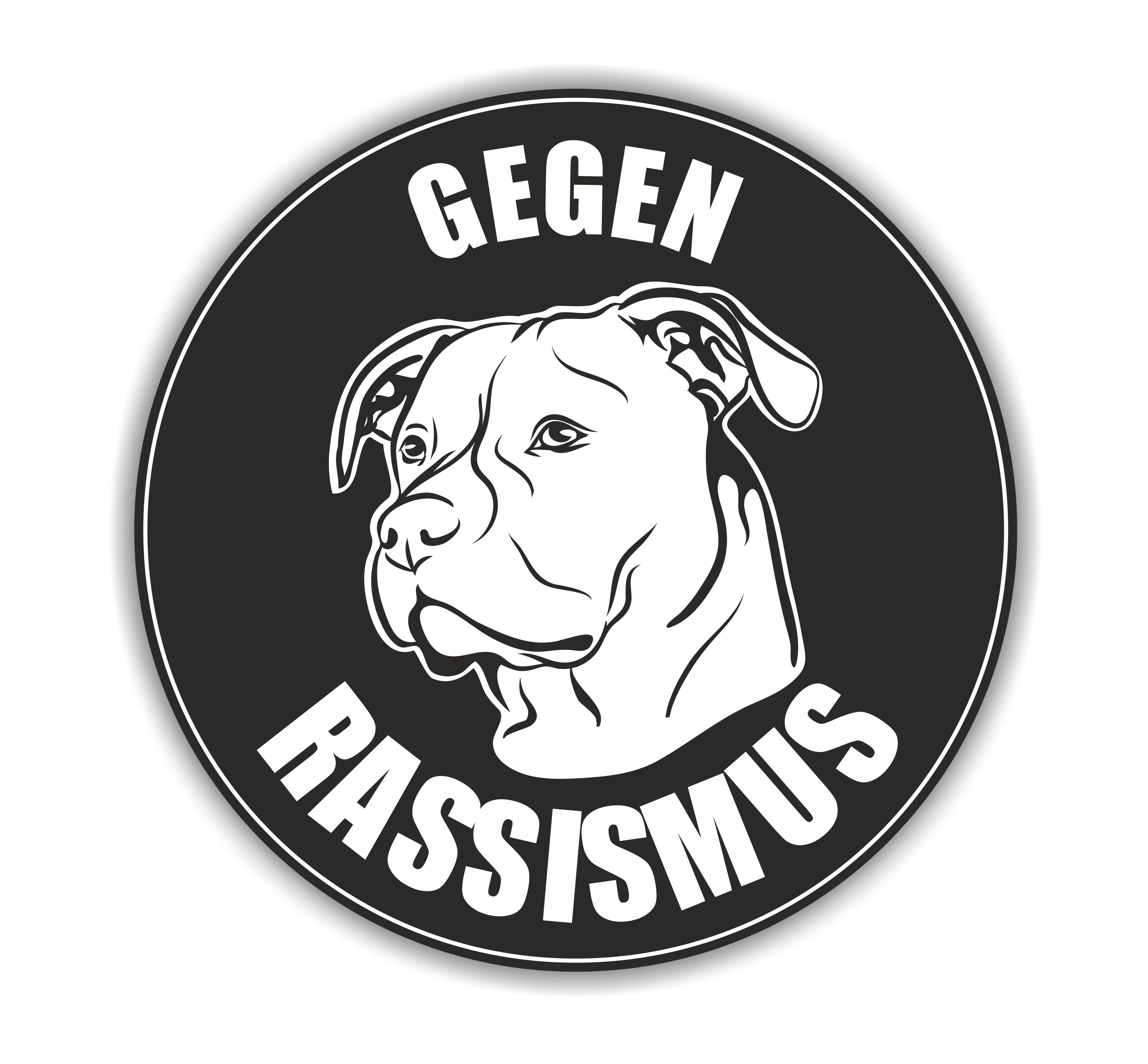 Aufkleber Sticker AMERICAN STAFFORDSHIRE GEGEN RASSENHASS