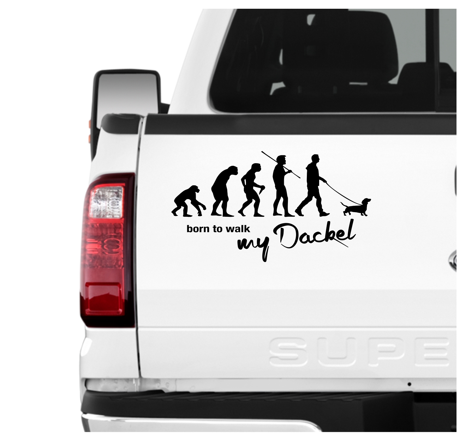 Dackel Dachshund Teckel Wiener Dog  Born to Walk Hunde Aufkleber Sticker Autoaufkleber Wandtattoo Tattoo