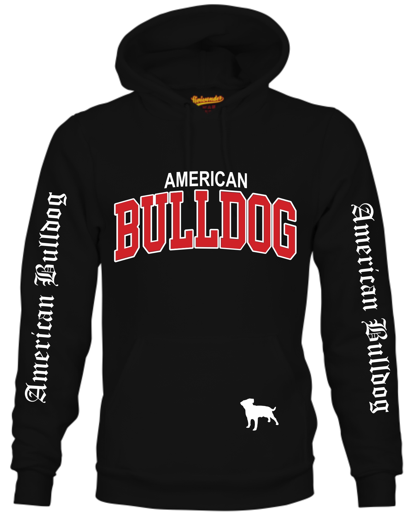 American Bulldog USA Old Hund Hoodie Unisex Sweatshirt Extreme Hundemotiv