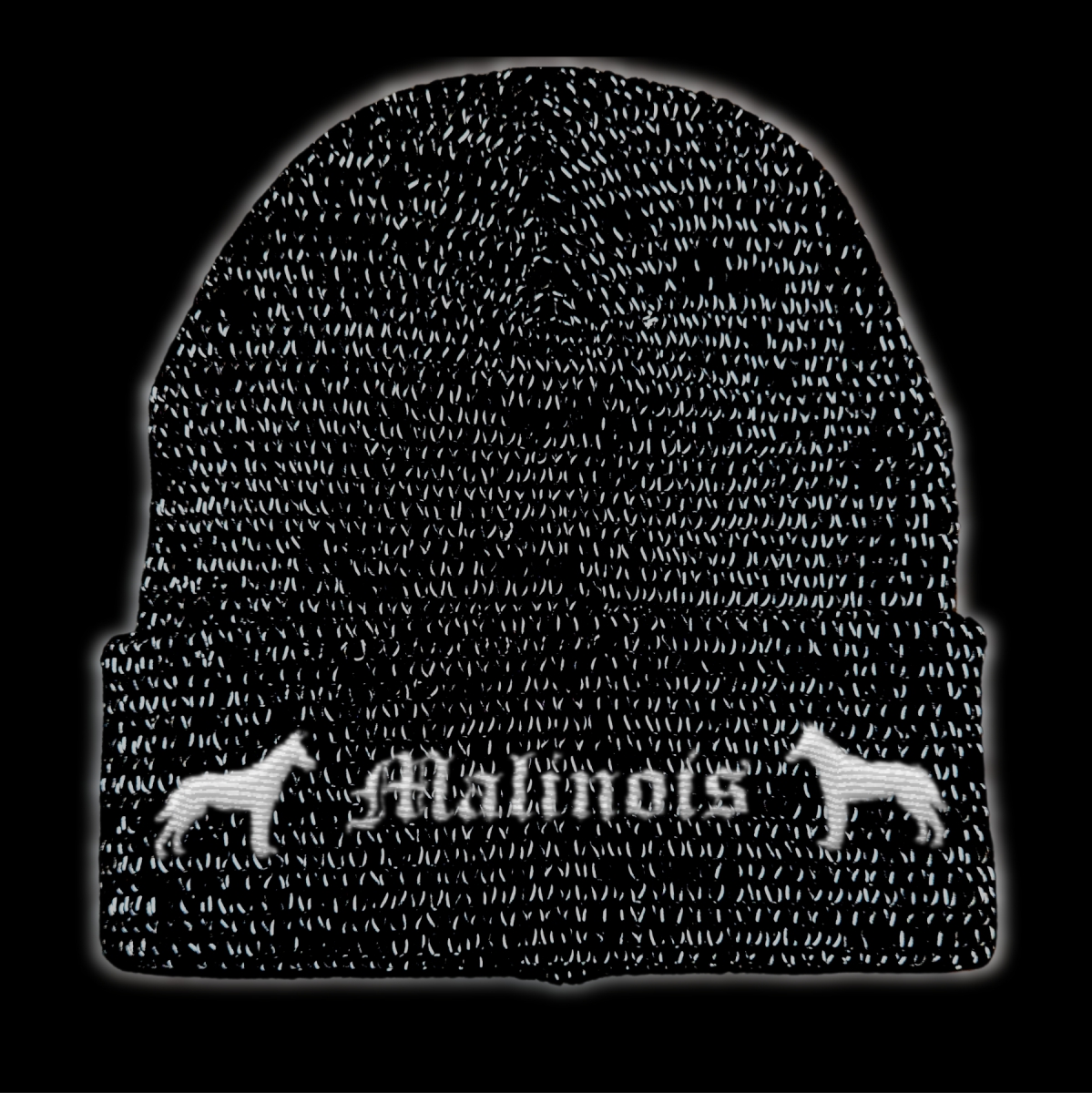 Bad Malinois reflektierende Mütze Stickerei Hund Winter Strickmütze reflex Beanie warm
