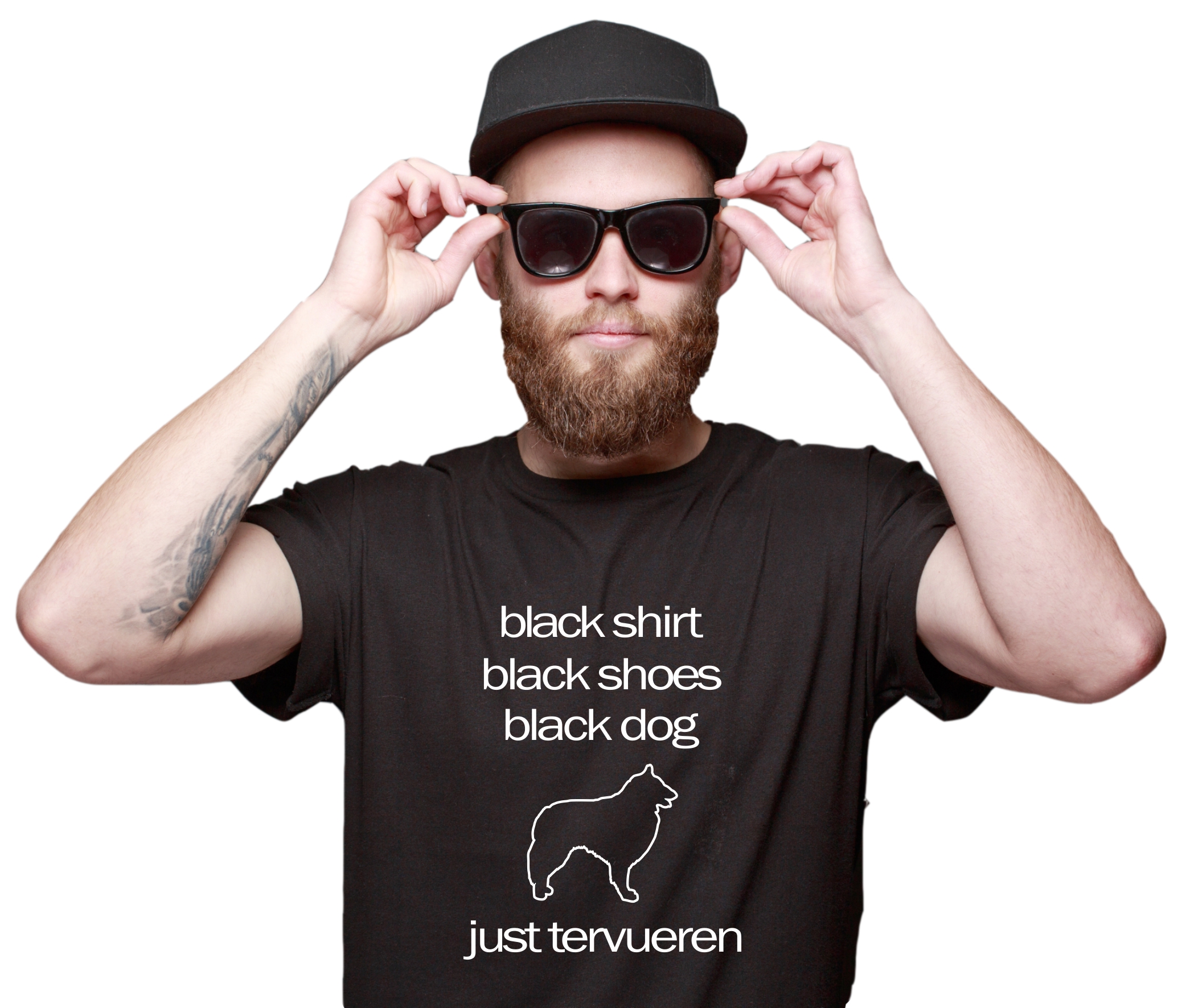 Tervueren Unisex T-Shirt Black Dog Hundemotiv Belgischer Schäferhund Belgian