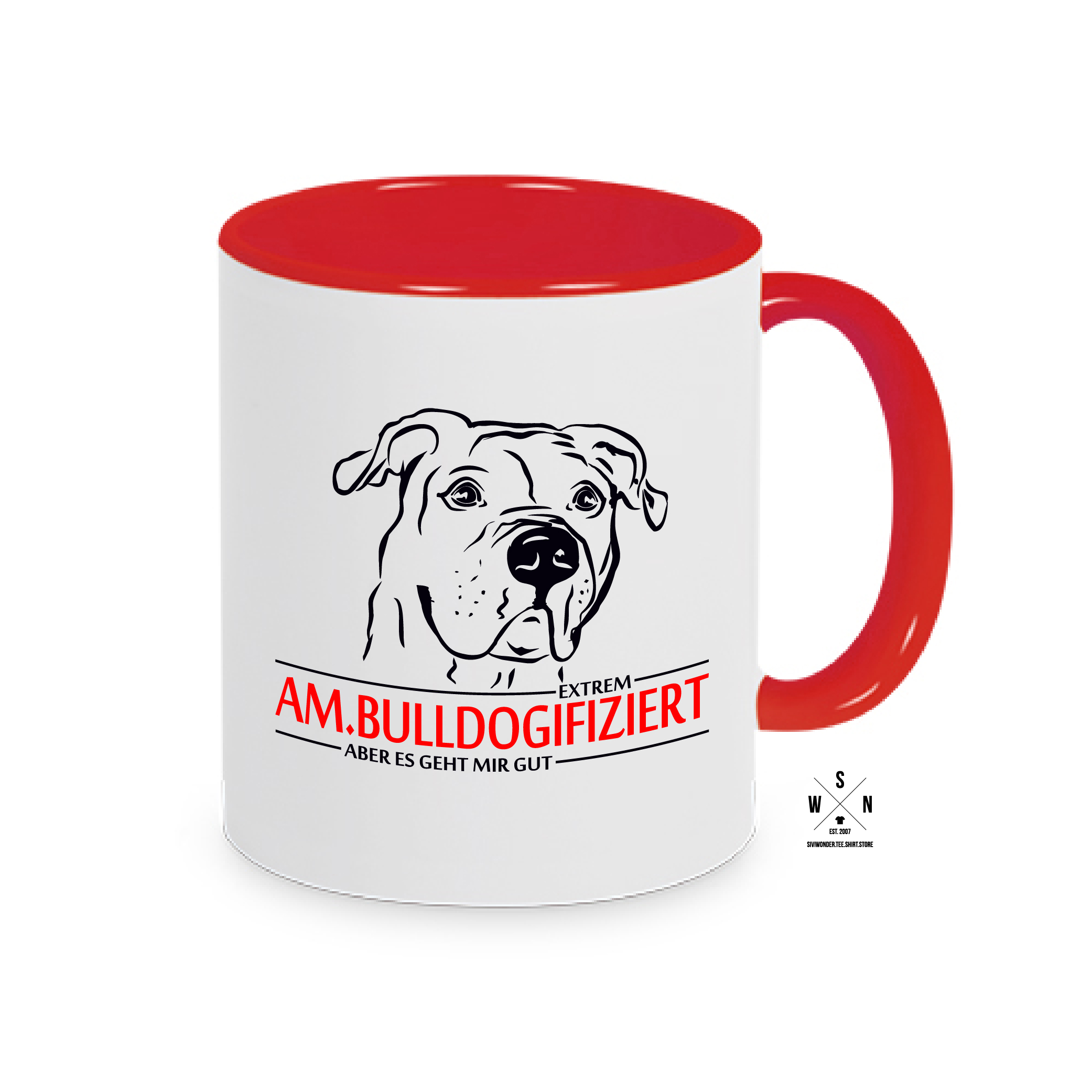 Tasse Kaffebecher INFIZIERT AMERICAN BULLDOG AM.BULLDOGIFIZIERT
