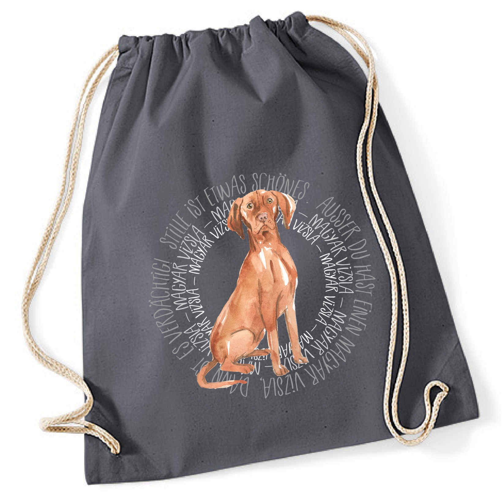 MAGYAR VIZSLA TURNBEUTEL CIRCLE Watercolor by SIVIWONDER