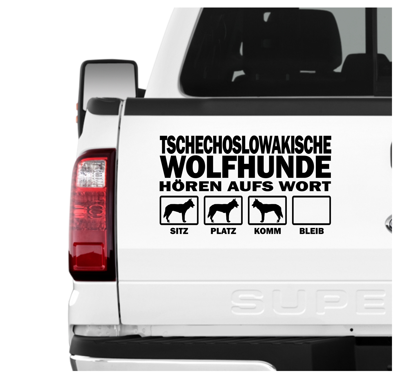 Tschechoslowakischer Wolfhund Wolf Vlack Tschechischer Hört aufs Wort Hunde Aufkleber Sticker Autoaufkleber Wandtattoo Tattoo