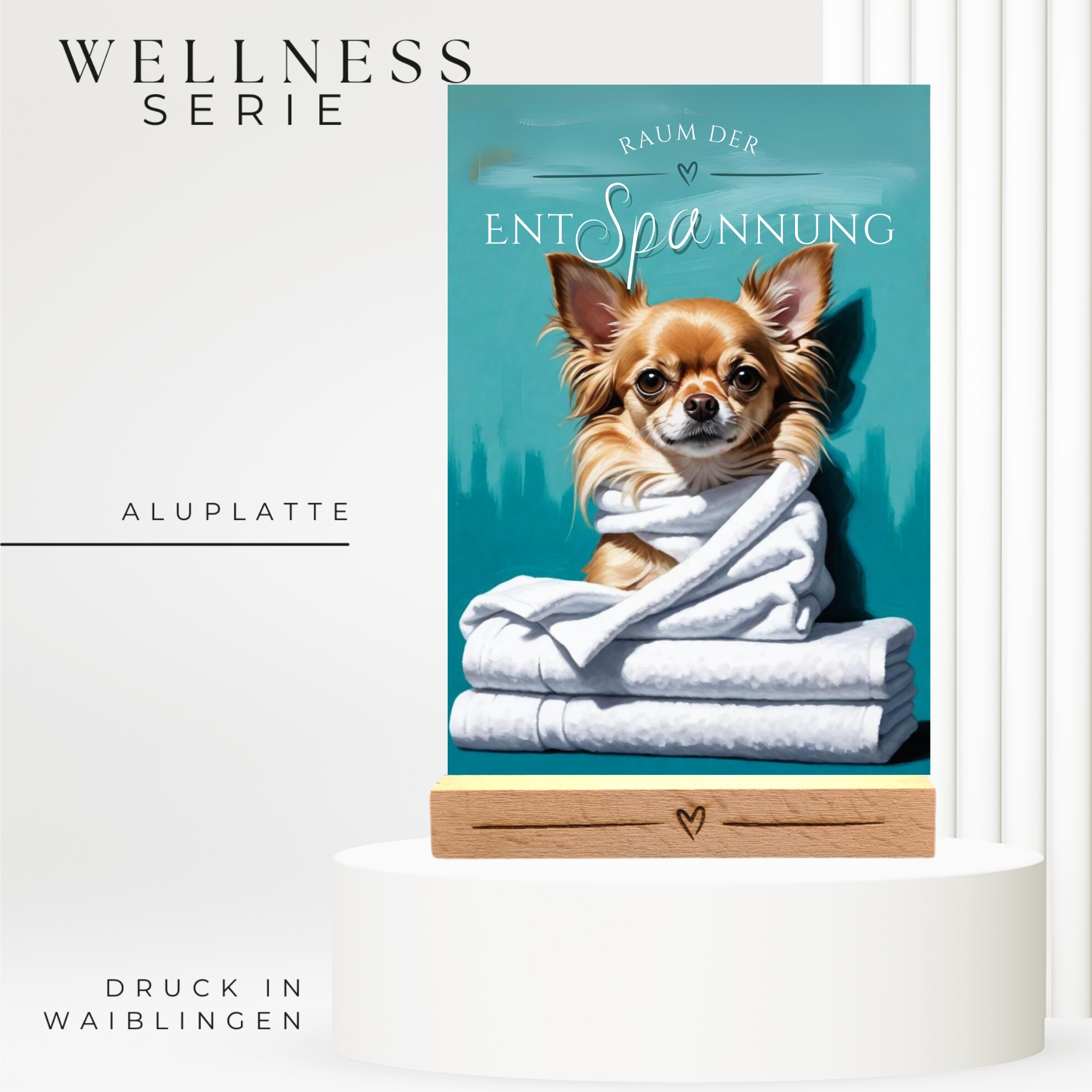 Hundeschild Deko Badezimmer Wellness  Chihuahua Chi Schild Spruch