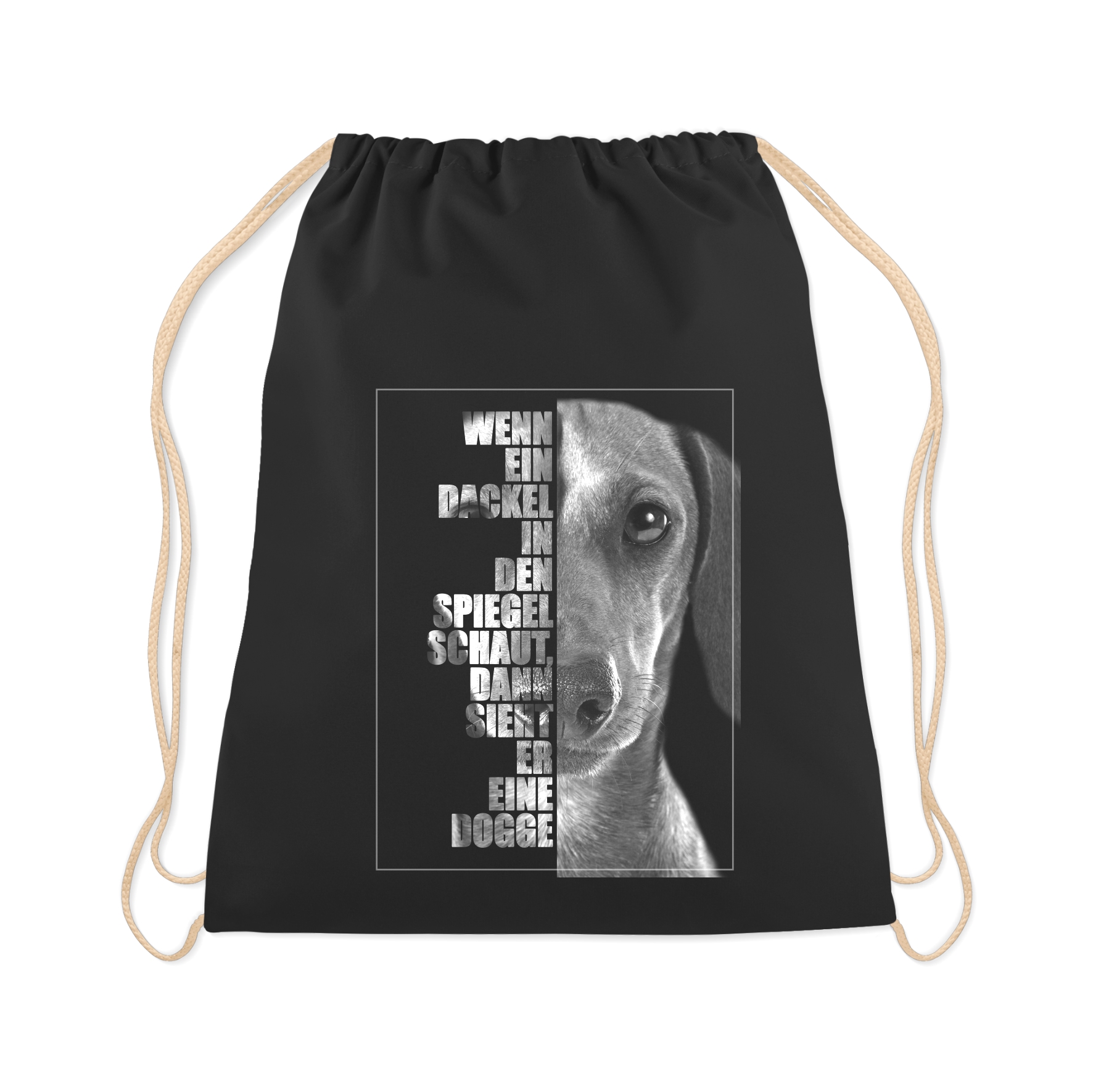 Dackel Turnbeutel Face Hundemotiv Teckel Dachshund Wiener Dog