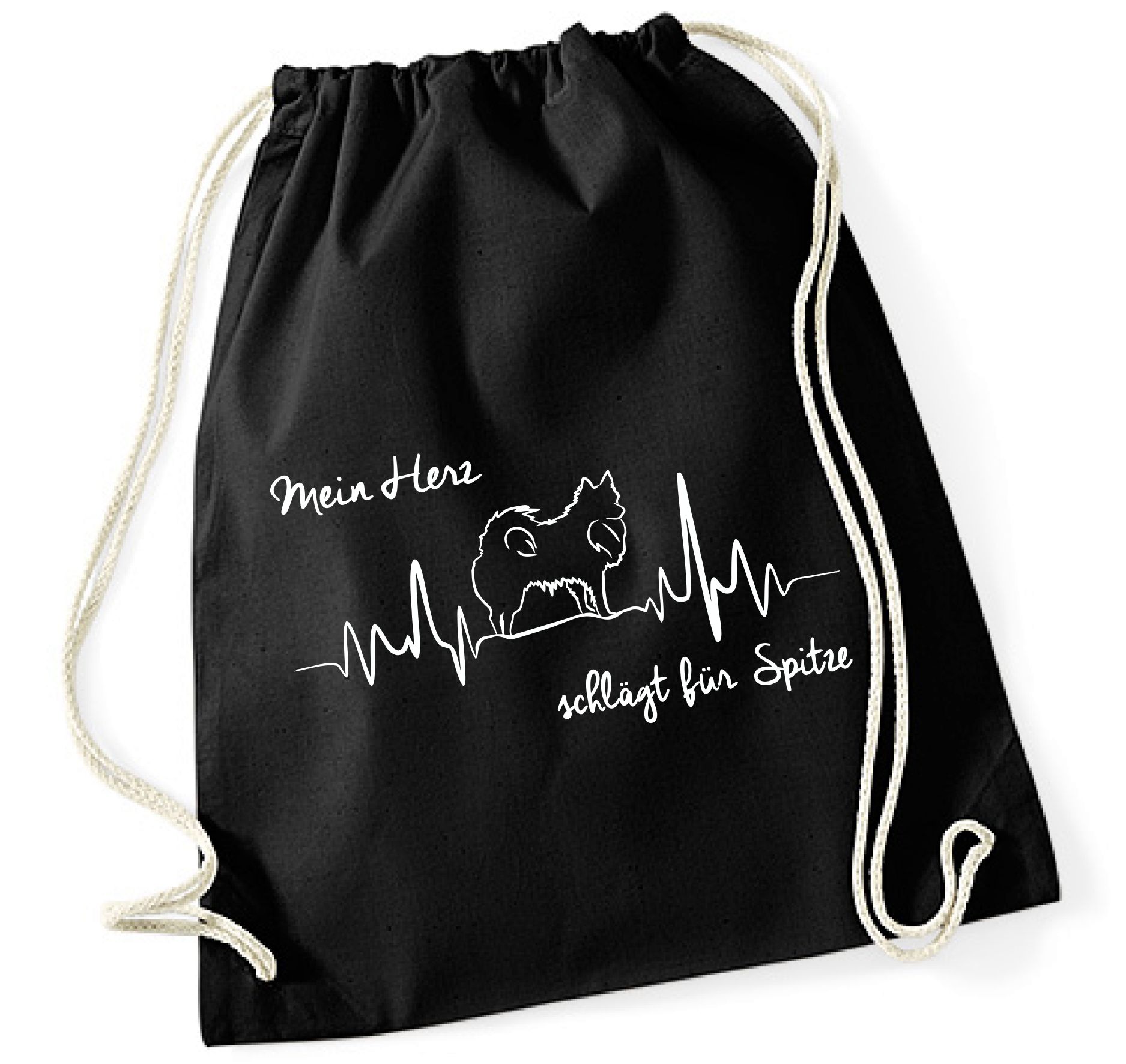 DEUTSCHER SPITZ TURNBEUTEL HEARTBEAT EKG by SIVIWONDER