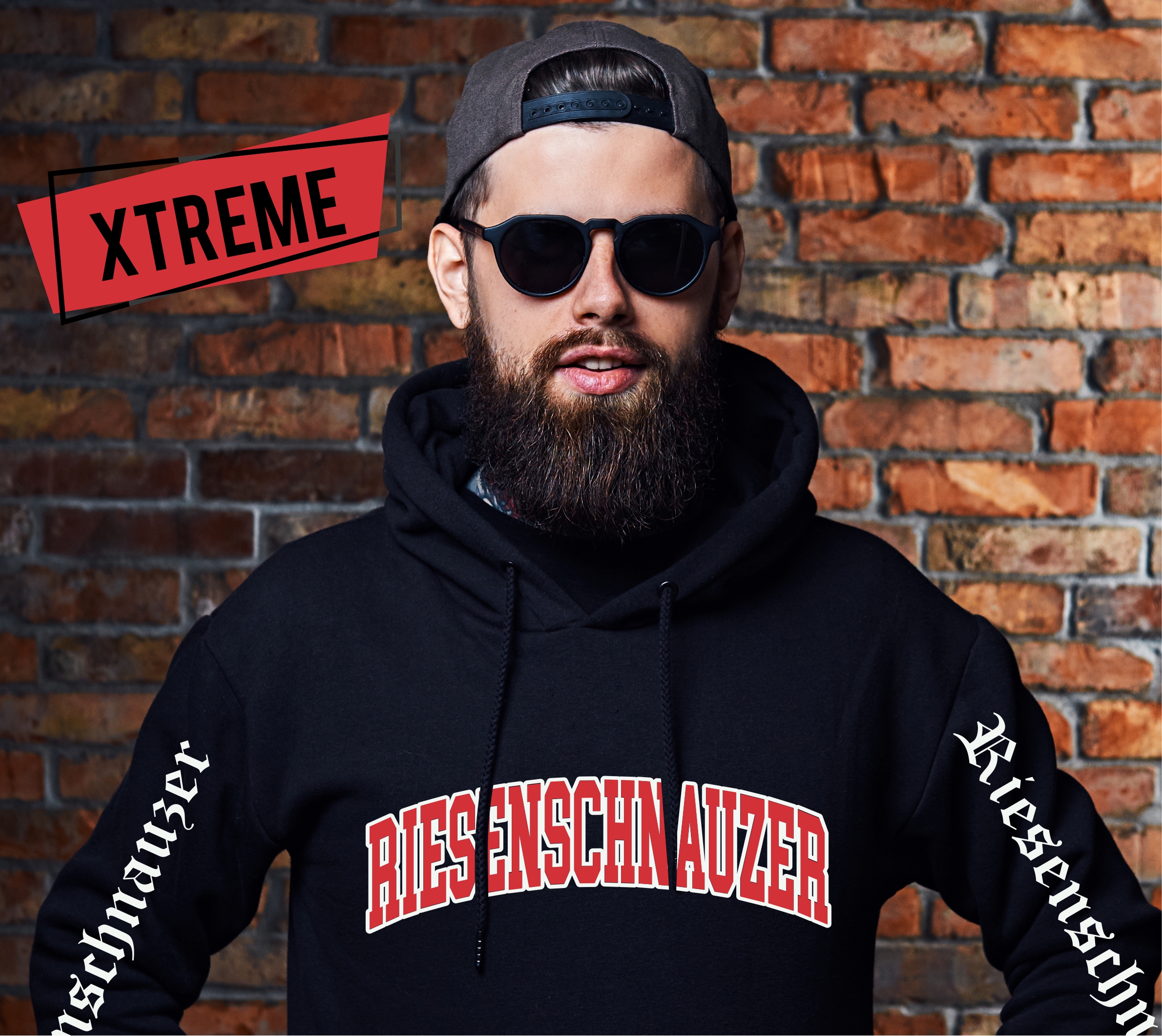 Riesenschnauzer Schnauzer Münchner Russian Bear Riesen Dog Hoodie Unisex Sweatshirt Extreme Hundemotiv