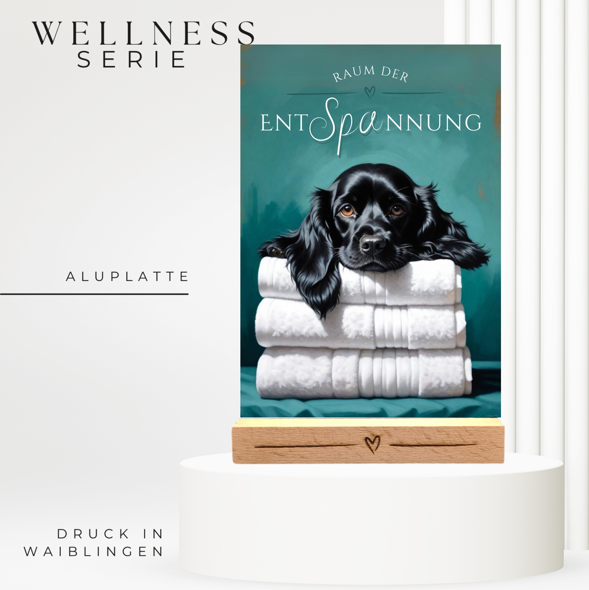 Hundeschild Deko Badezimmer Wellness Cocker Spaniel  Schild Spruch