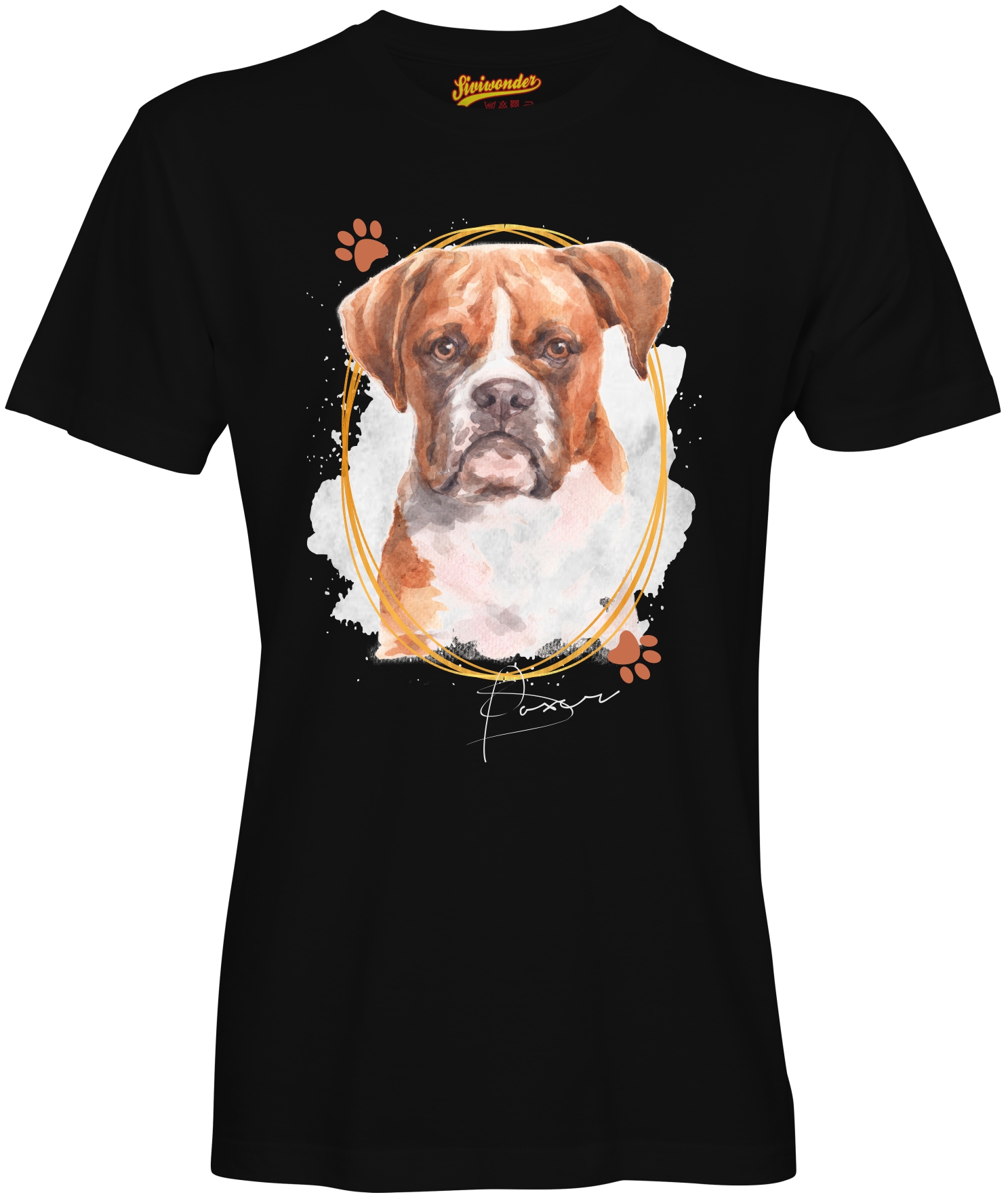 Unisex T-Shirt BOXER Signature Dogs by Siviwonder