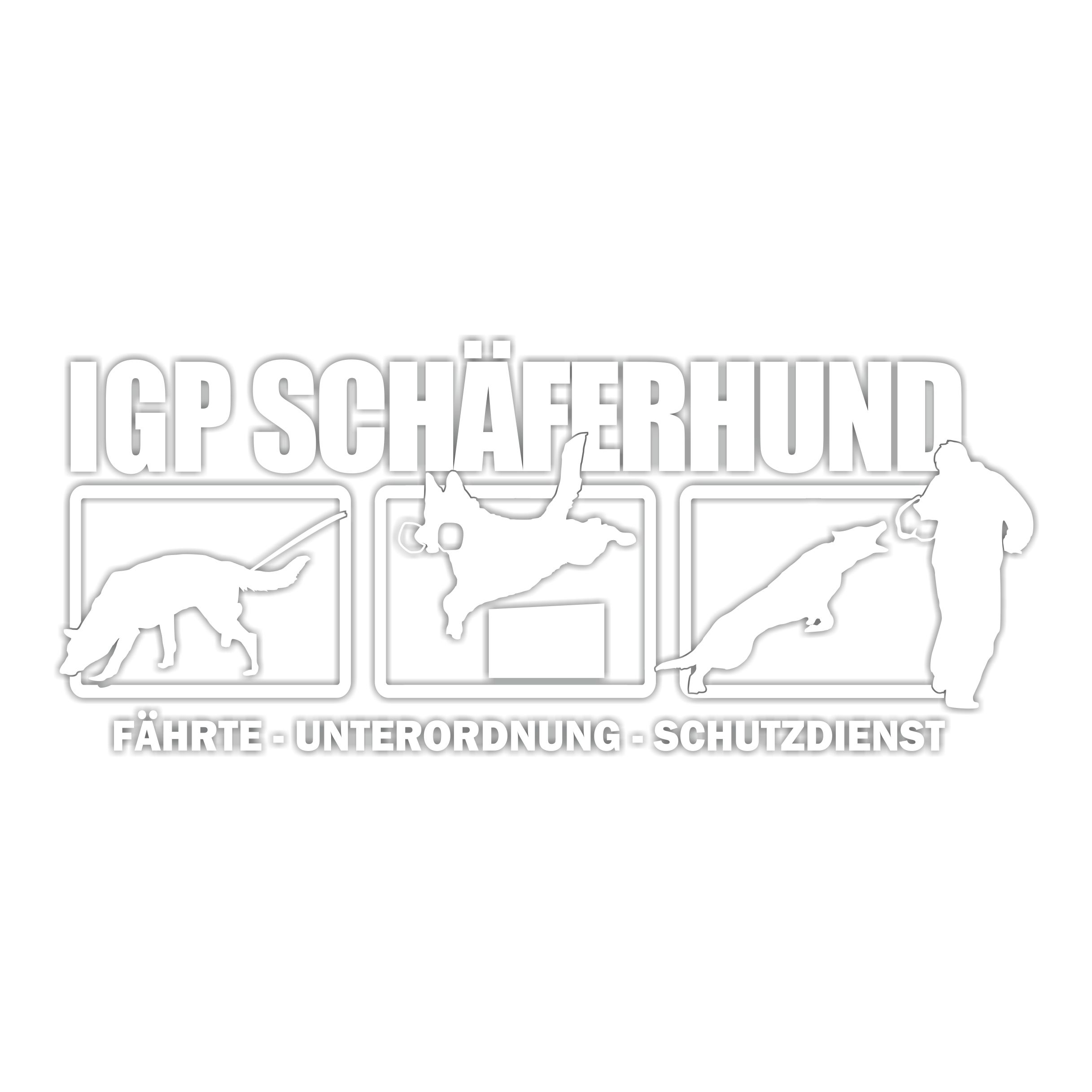 Aufkleber Hundemotiv Rasse IGP IPO Begleithund Prüfung Internationale Prüfungsordnung Gebrauchshudeprüfung Fährte Schutzdi