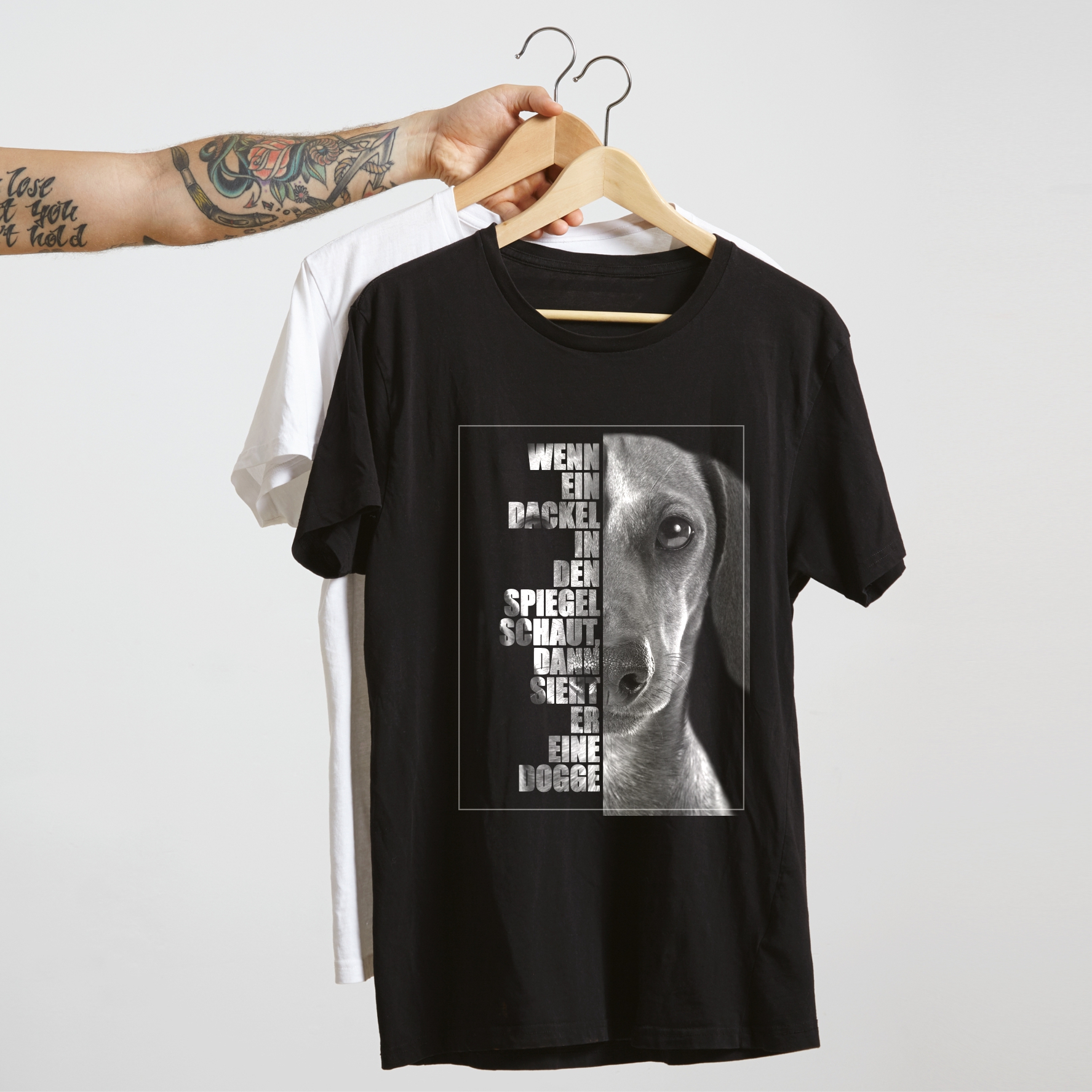 Dackel Unisex T-Shirt Face Hundemotiv Teckel Dachshund Wiener Dog
