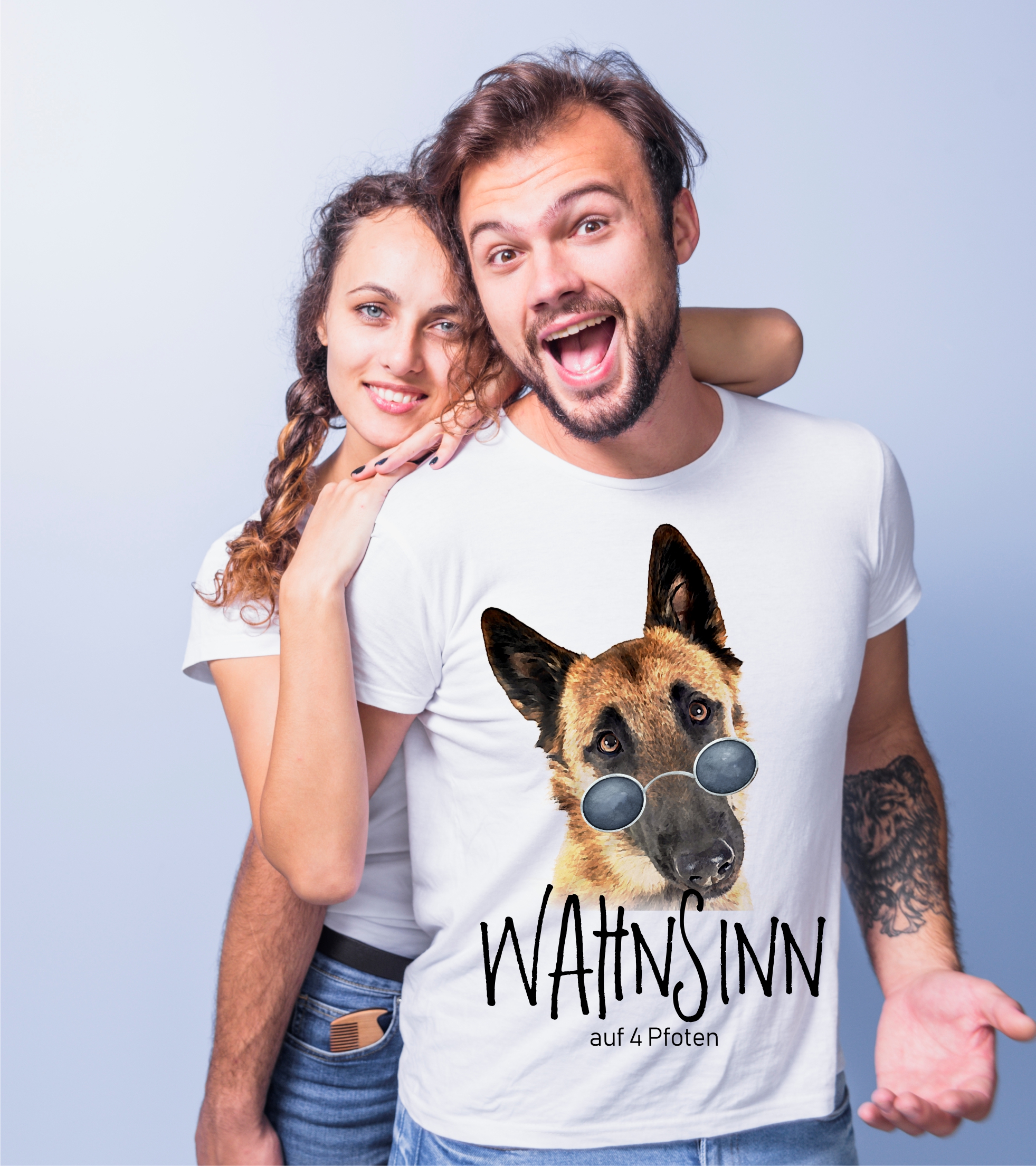 Malinois Wahnsinn 4 Pfoten UNISEX T-SHIRT Mali Motiv by SIVIWONDER